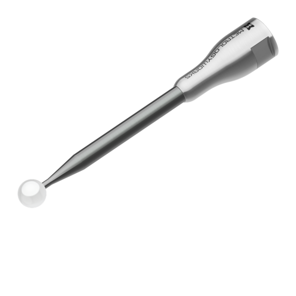 Carbide Extended Ball Probe, 10 mm Zircon Ball 76.2mm Extension (8 mm female thread)